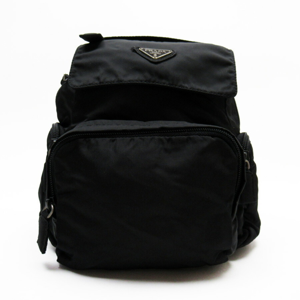 Prada Triangle Nylon Backpack Black - image 1